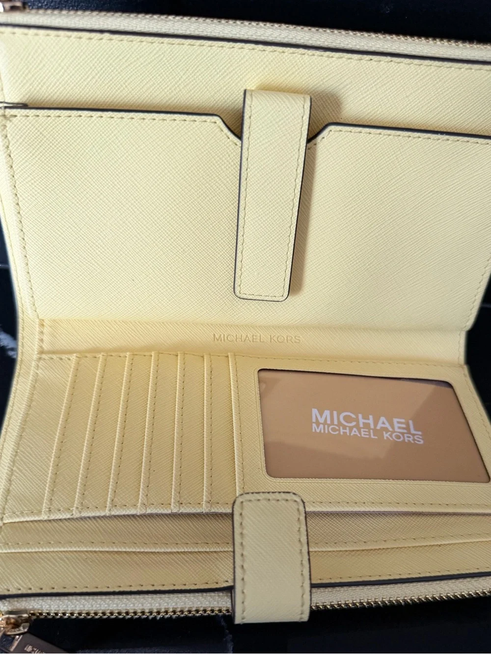 Michael Kors Yellow Pebbled Leather Satchel Wallet Set - Picture 14 of 14